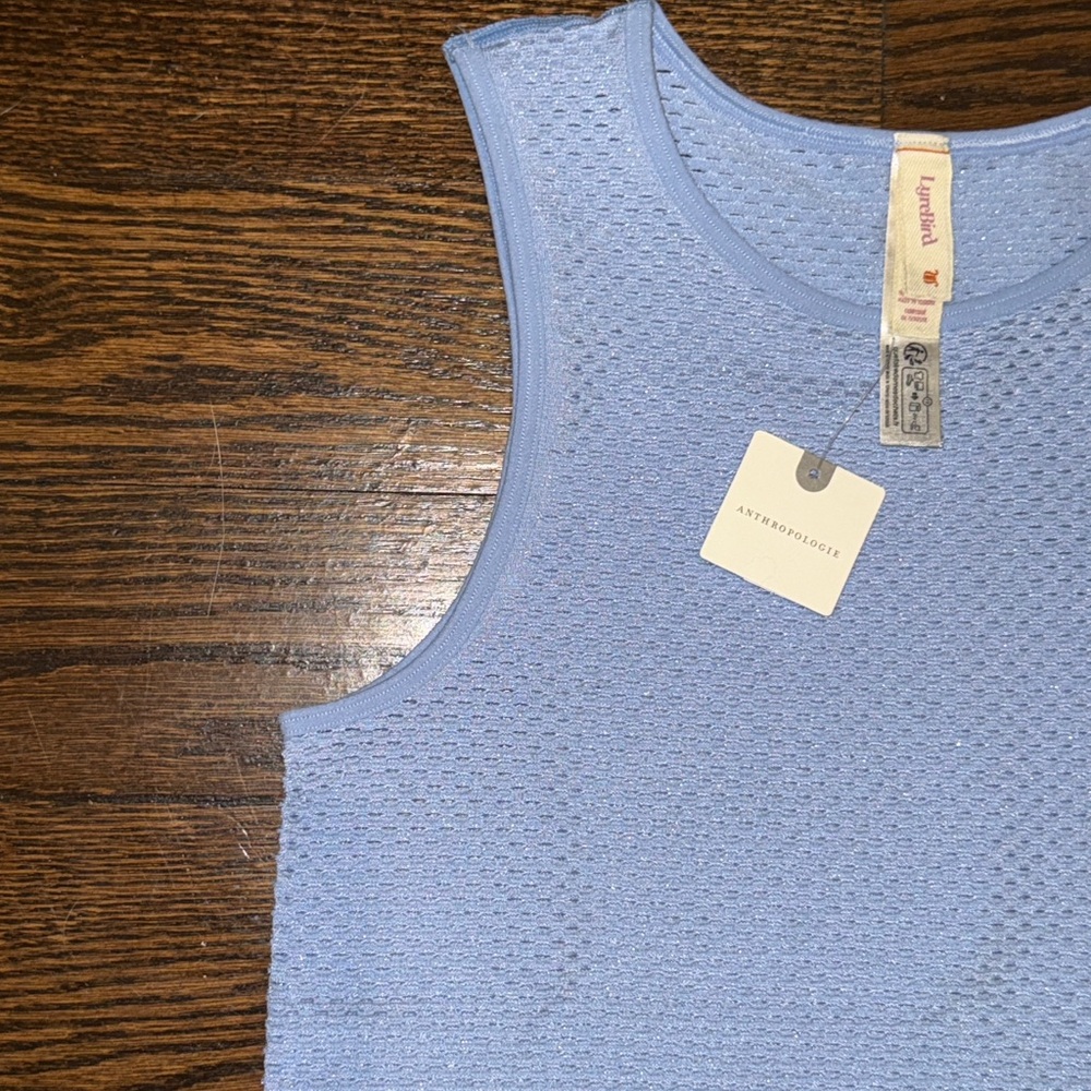 LyreBird Open-Stitch Shimmer Tank - Picture 2 of 6